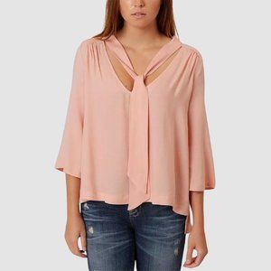 Red By BKE Tie Neck Top XL